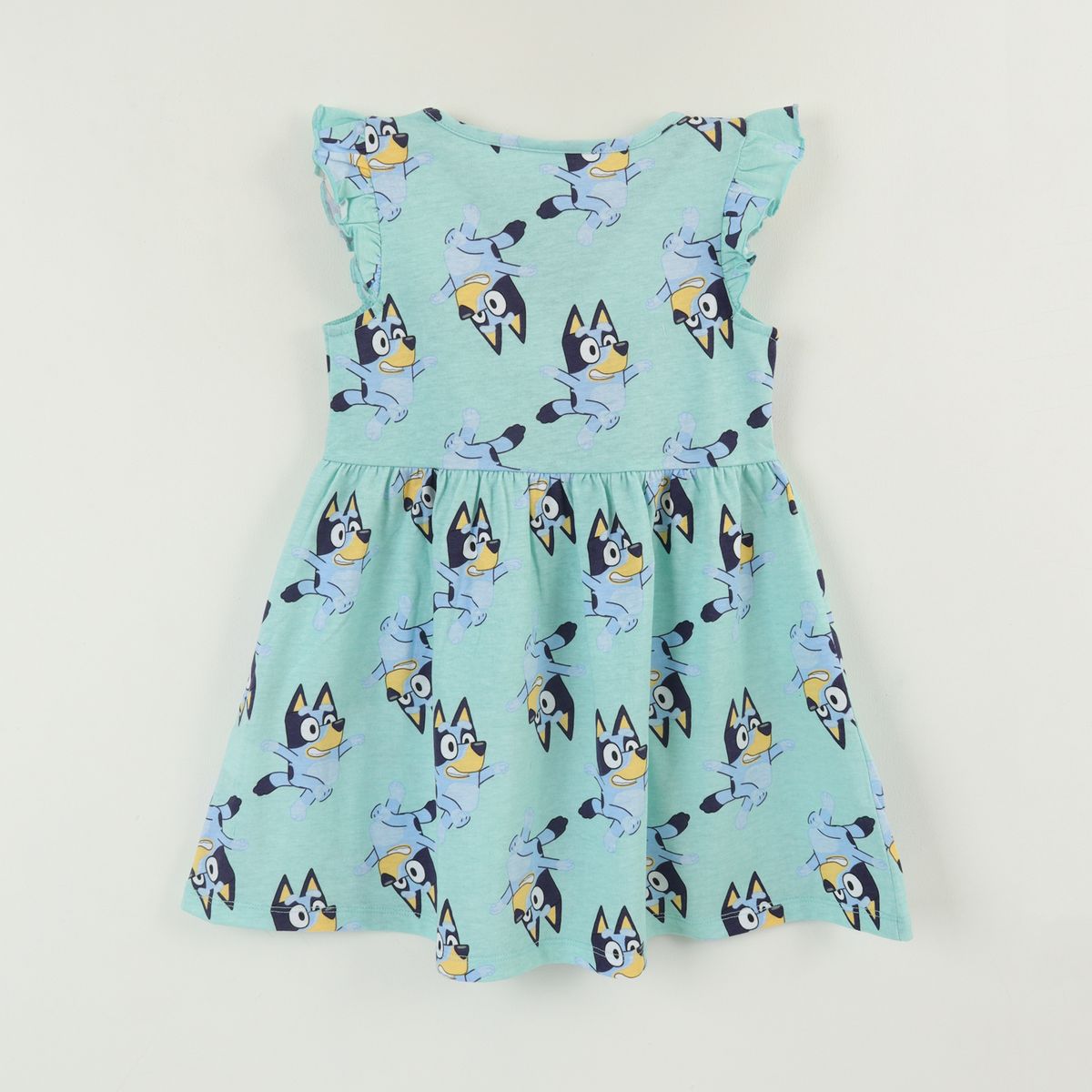 BLUEY - Vestido Sin Manga y Collet Niña Celeste Print Caras Bluey