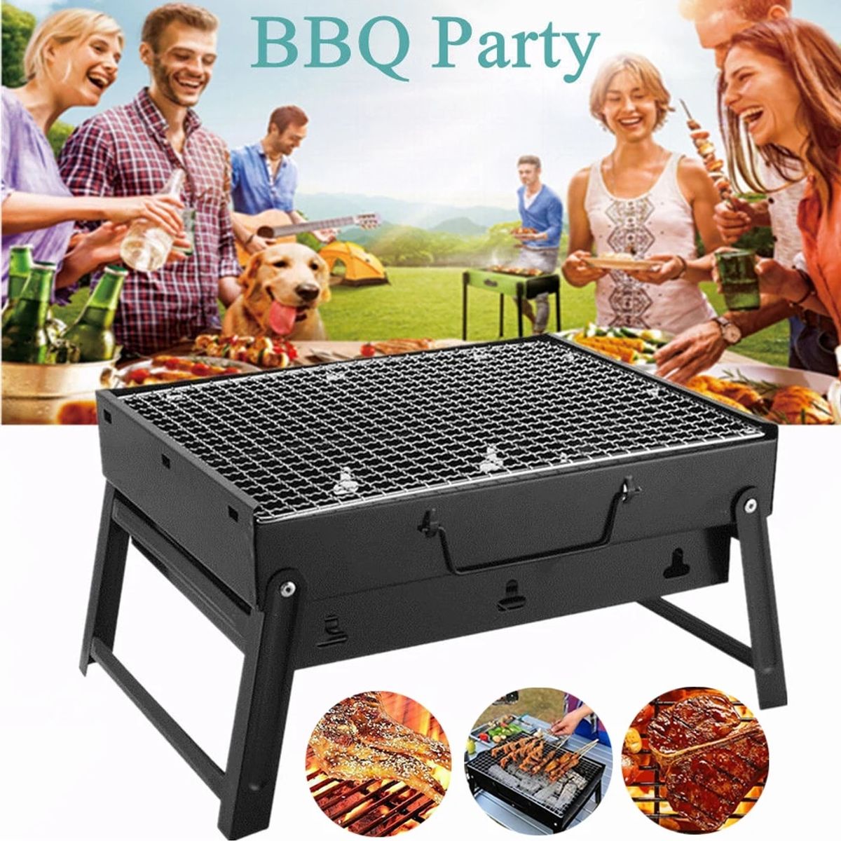 GENERICO - Parrilla Plegable Metalica Top Ventas