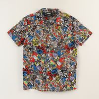 Guayabera Niño Azul Full Print Lets Roll