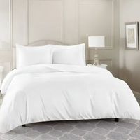 Funda Plumón 2 Plazas Algodón Egipcio 300 Hilos Liso Blanco