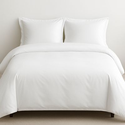 Imagen 2 del producto Funda Plumón 2 Plazas Algodón Egipcio 300 Hilos Liso Blanco