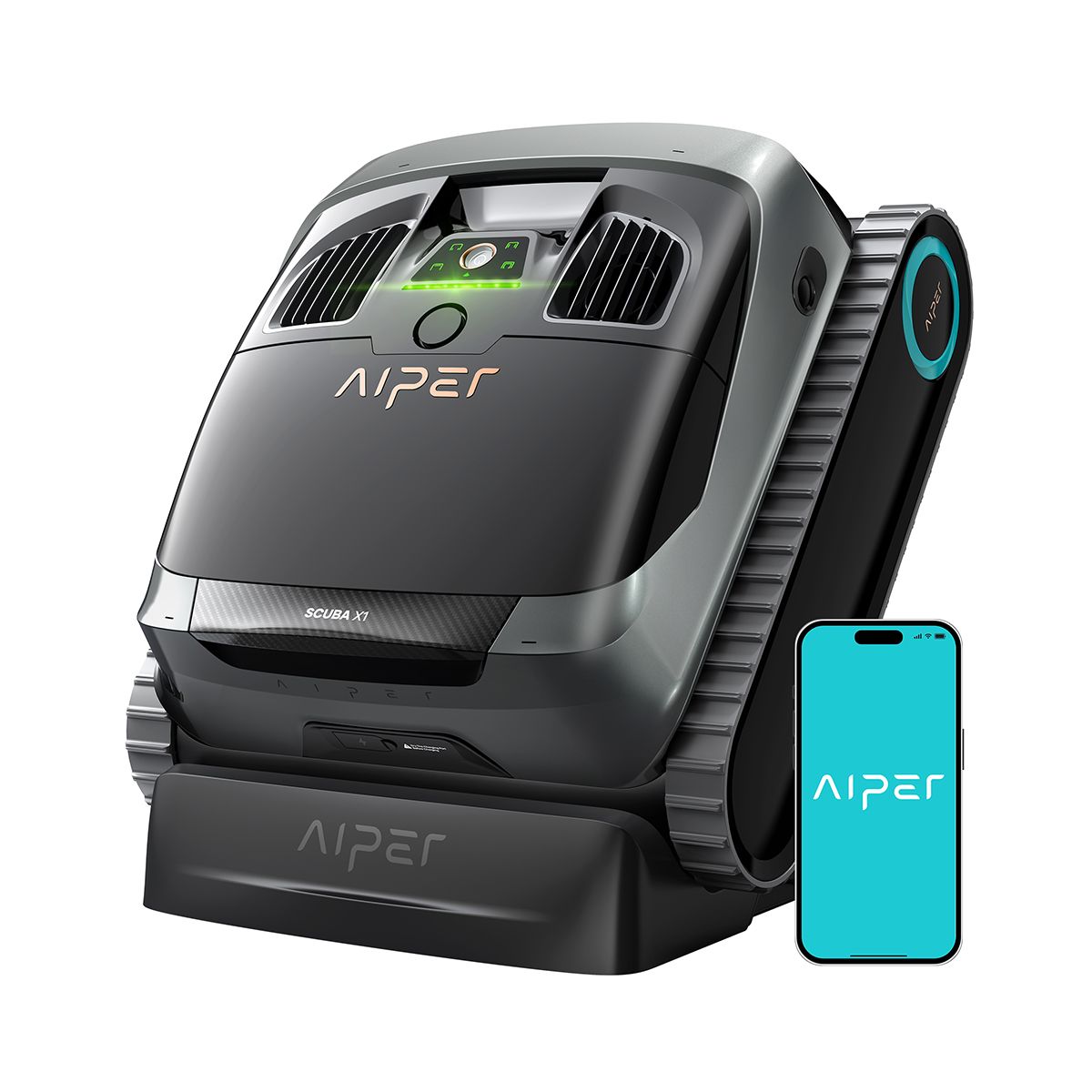 GENERICO - Robot Limpiafondo Paredes Aiper Scuba X1 Inalambrico 180min Negro