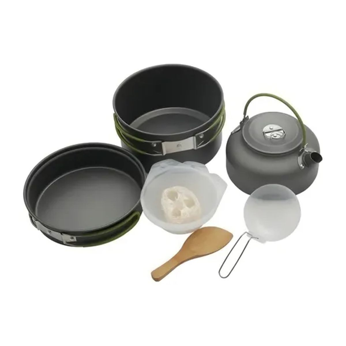 GENERICO - Set Ollas Y Tetera Camping 8 Piezas