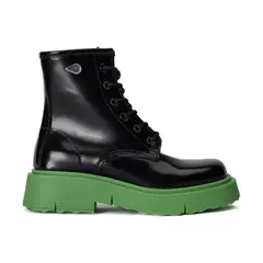 LANDAZURI - Botín Cuero Atenea Negro Verde