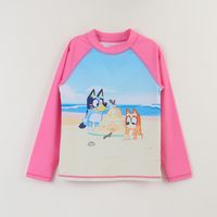 Polera UV Manga Larga Niña Rosa Playa Bingo &