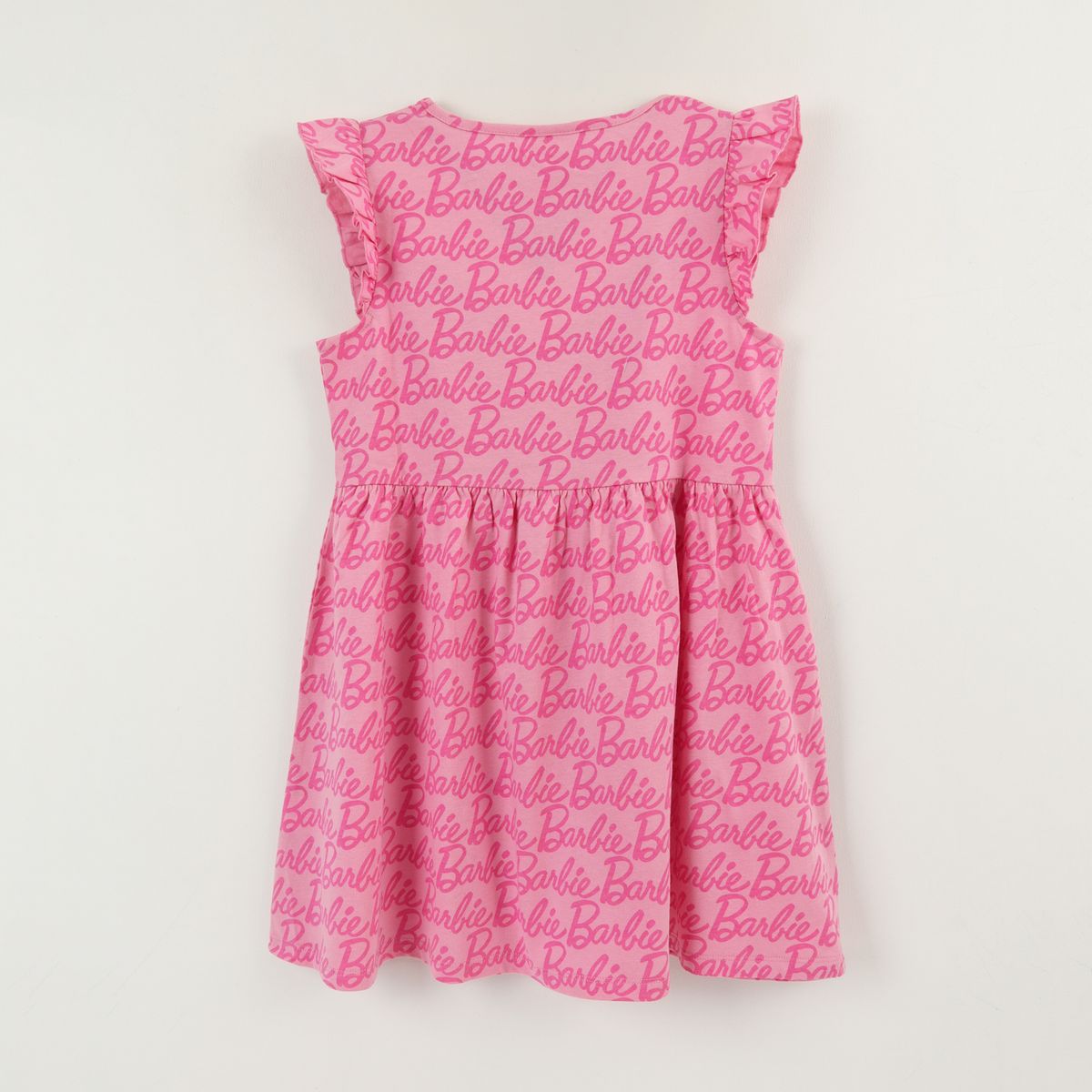 BARBIE - Vestido Sin Manga y Collet Niña Rosado Full Print Barbie