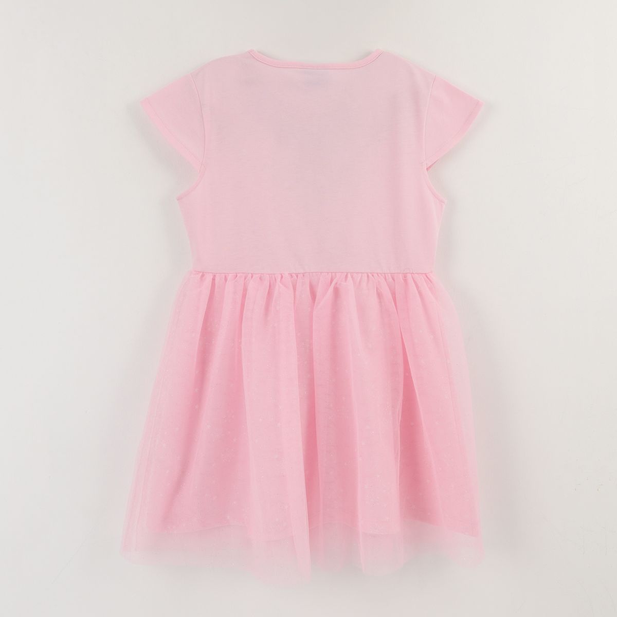 DISNEY - Vestido Manga Corta Niña Rosado Tull Elsa Frozen Disney