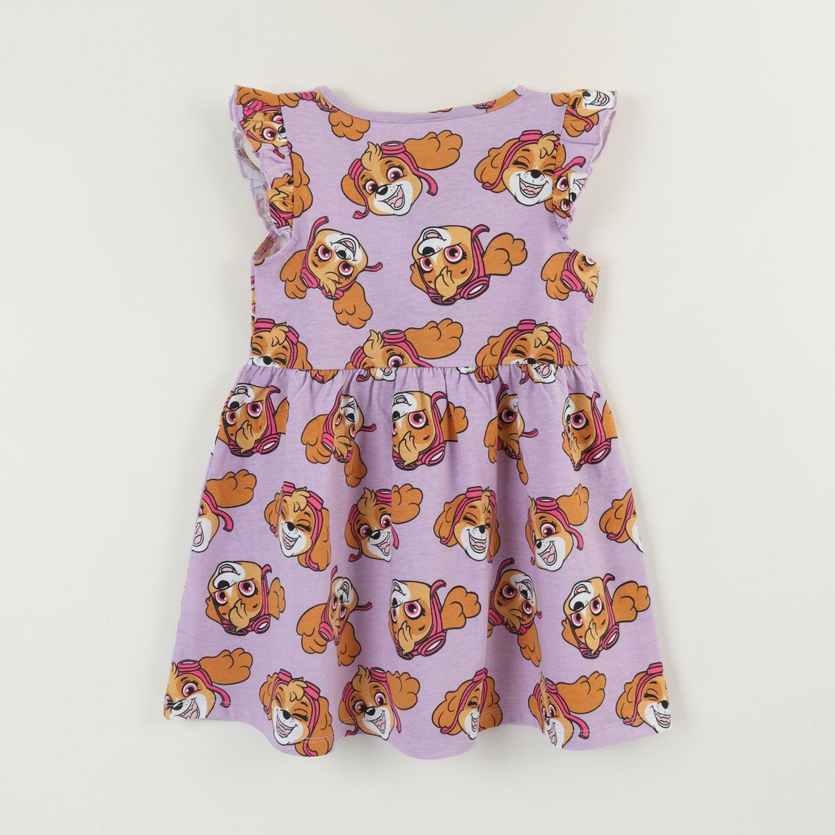 PAW PATROL - Vestido Sin Manga y Collet Niña Lila Print Skye Paw Patrol