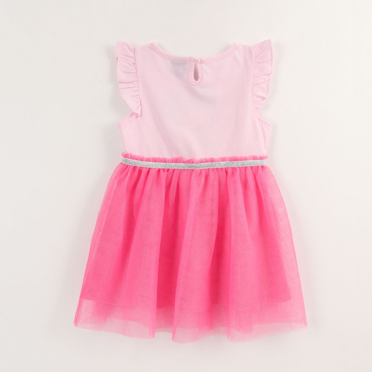 DISNEY - Vestido Manga Vuelos Niña Rosado Minnie Smile Disney