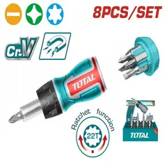 TOTAL TOOLS - Destornillador Ratchet 8 En 1 Total Tacsds1726