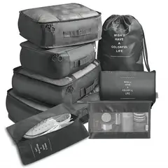 MUNDO MAGIA - Organizador Maleta Set 8 Bolsas Viaje Equipaje