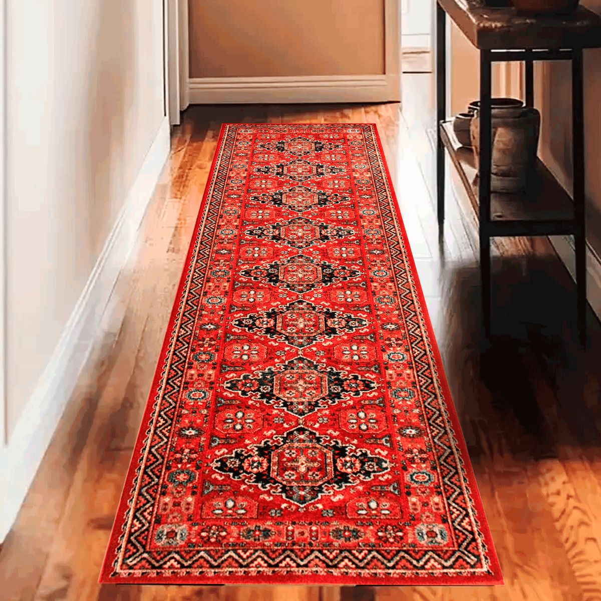 BAZHARS - ALFOMBRA PASILLO BAZHARS 080X240 CM DE LANA KIRMAN  43 08 300