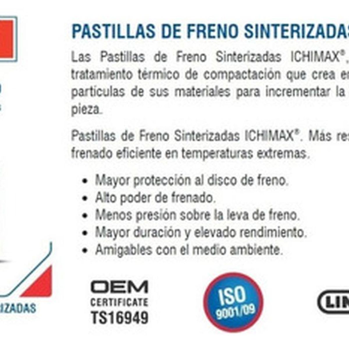 GENERICO - Pastillas Freno Traseras Yamaha R3 / Mt 03 / R3a / Mt03a