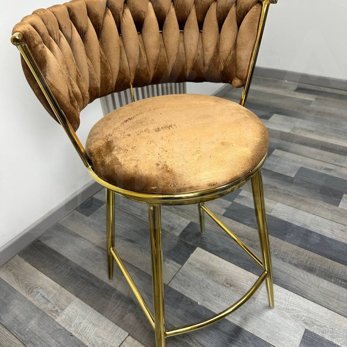 HABITA2 CHILE - Silla de Bar Queen de Terciopelo 66cm