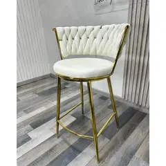 HABITA2 CHILE - Silla de Bar Queen de Terciopelo 66cm