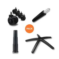 OEM - Pack de Recambio para Silla Base + Ruedas + Pistón + Funda