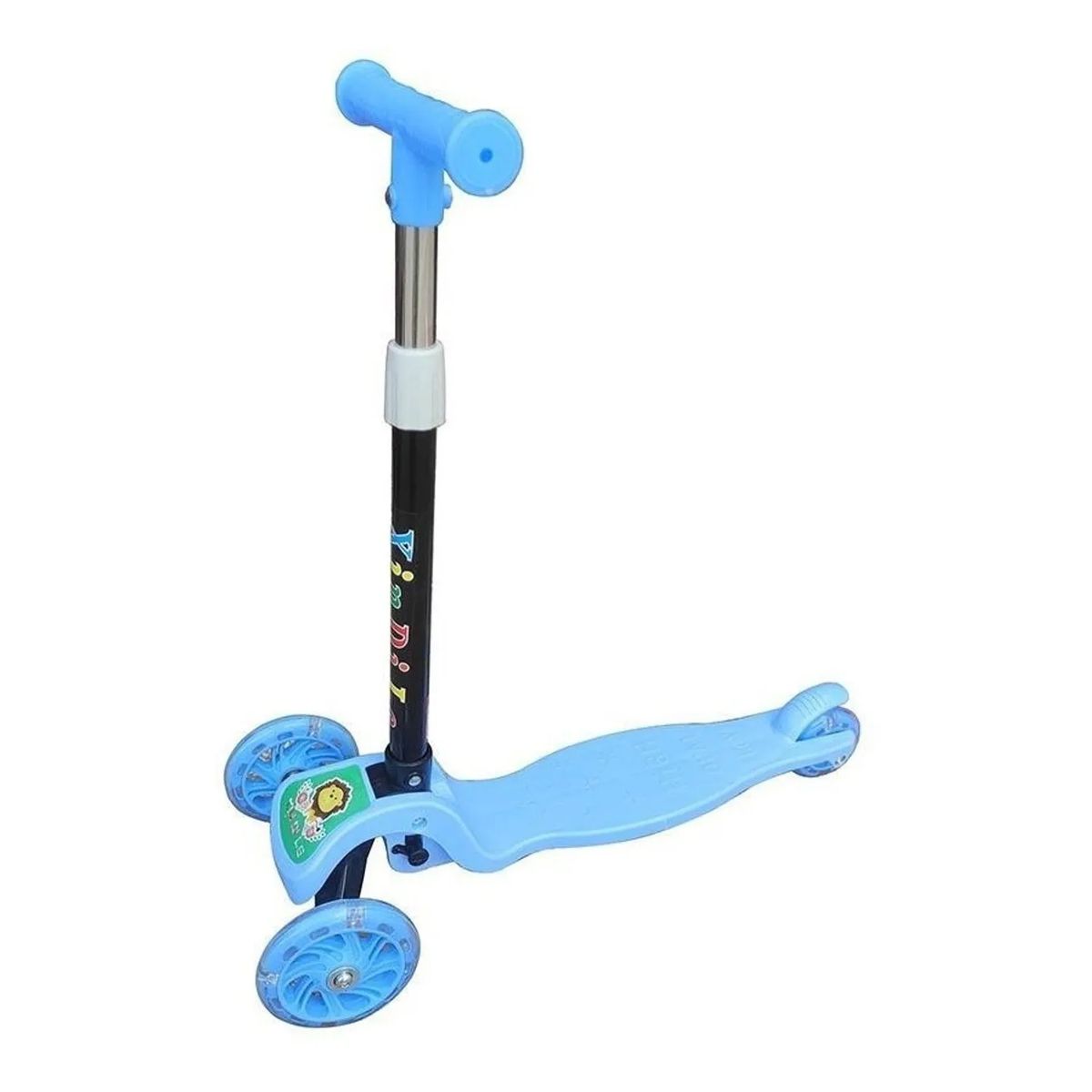 GENERICO - Monopatin-Scooter 3 Ruedas Luz + color celeste