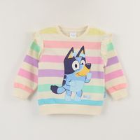 Polerón Cerrado Niña Multicolor Rayas Risa