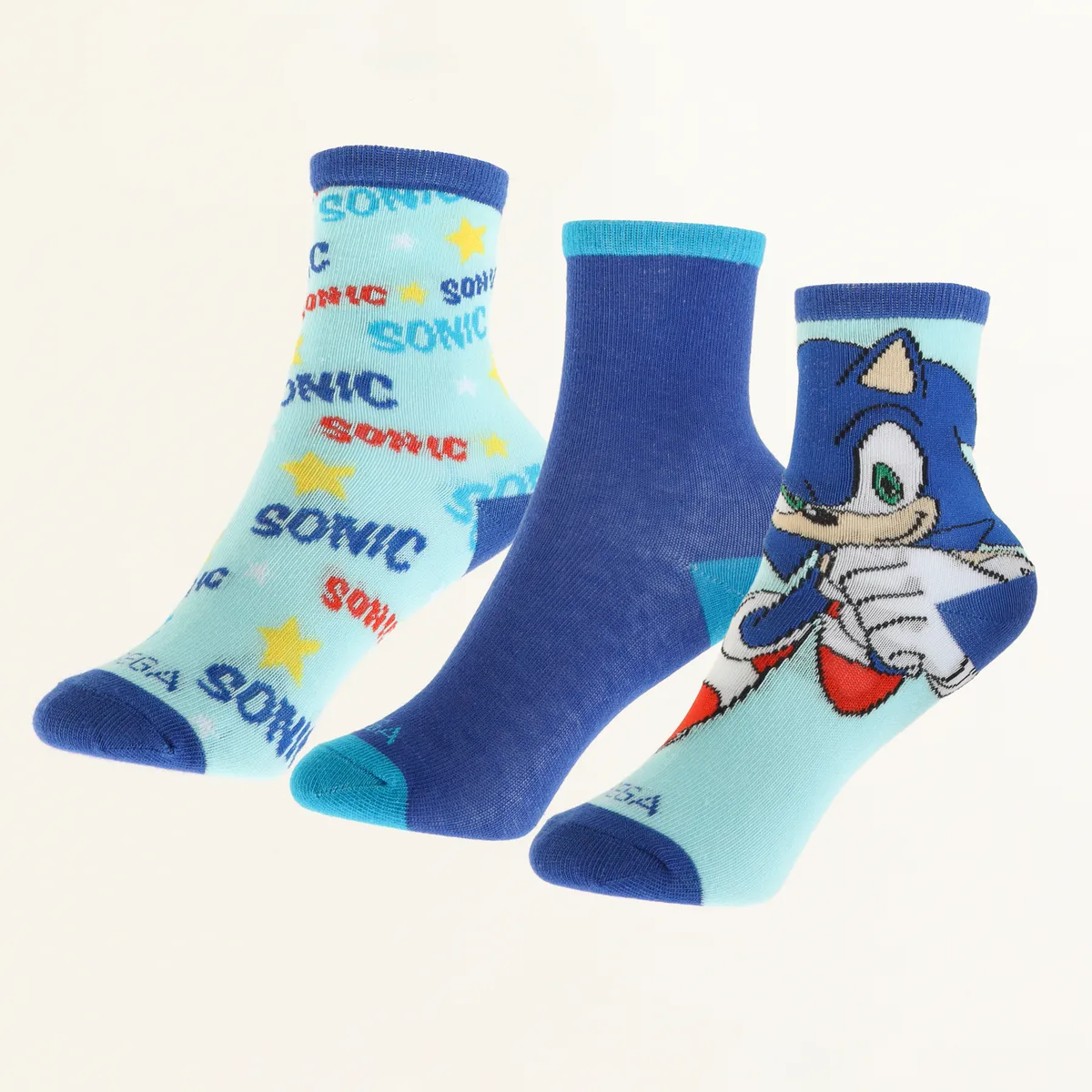 SONIC - Tripack Calcetines Niño Azul Full Print Sonic