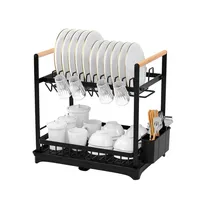 Secaplatos Escurridor Acero Inox Valencia 2 Niveles - Negro