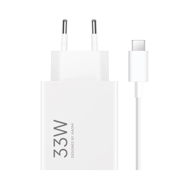 XIAOMI - Xiaomi Cargador 33W HyperCharge Combo USB‑A más Cable Blanco