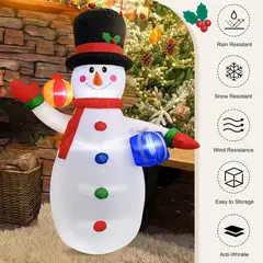 GENERICO - HOMBRE DE NIEVES INFLABLE de 1.8 metros