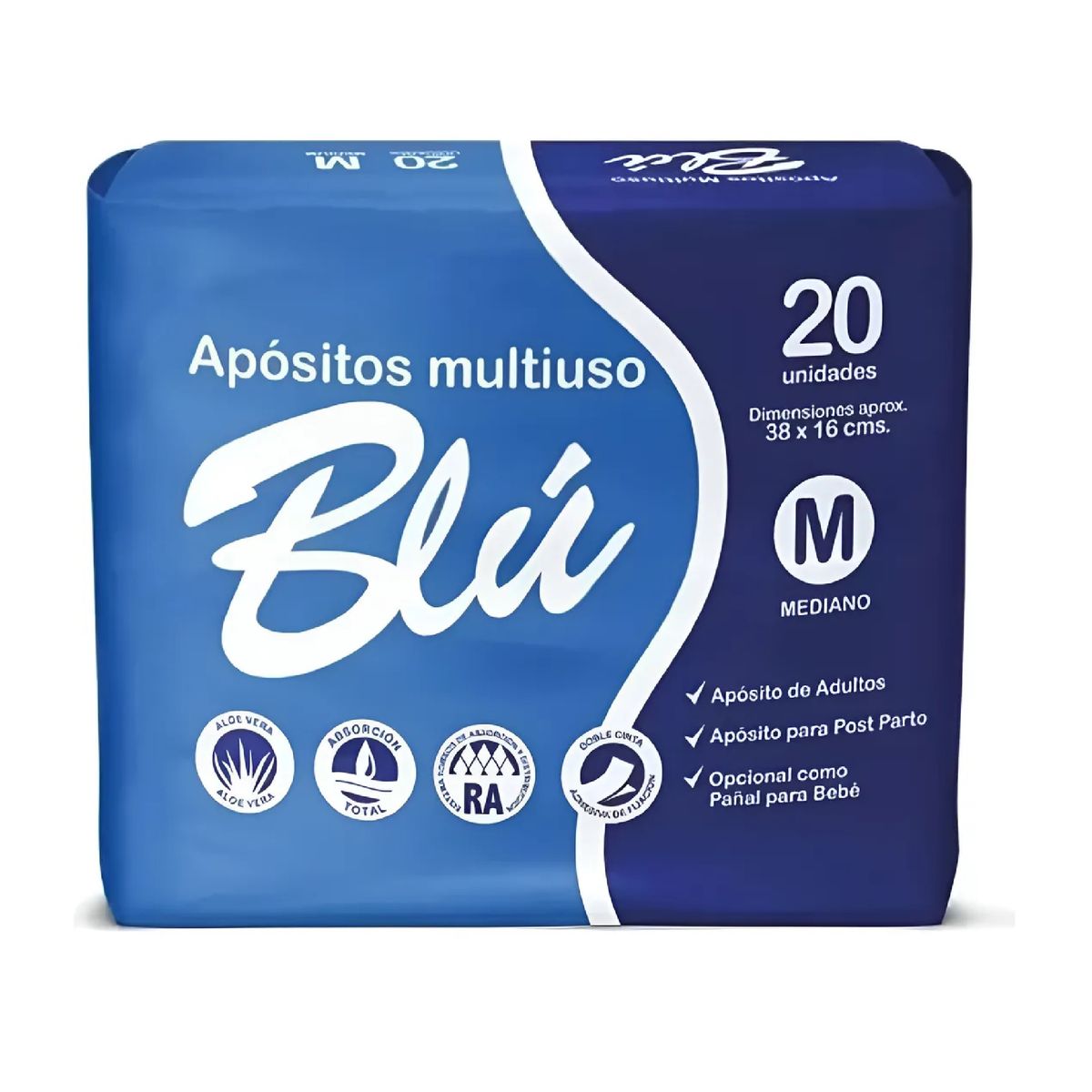 BLU - Apositos Blu Incontinencia Leve 20 Und. Proteccion Discreta
