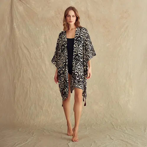 LOUNGE - Kimono Mujer Paradiso Animal Print