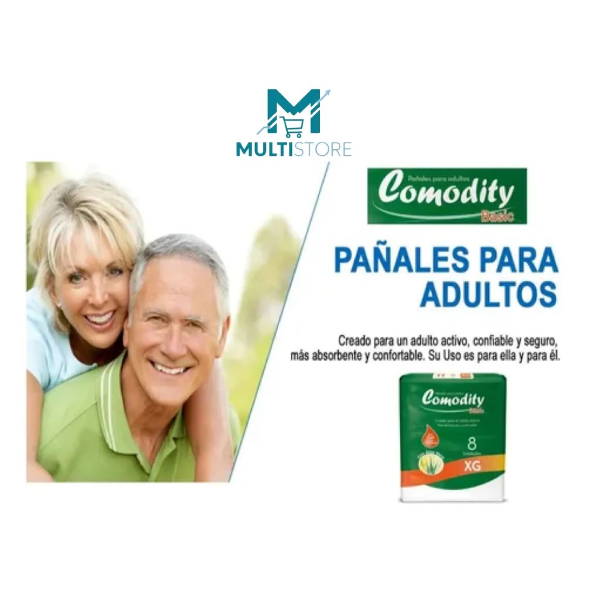 GENERICO - Pañales Adulto Comodity Basic Talla G Incontinencia Fuerte
