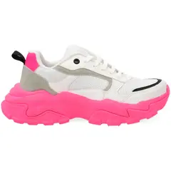 BKR - Zapatilla Mujer Blanca Suela Rosa