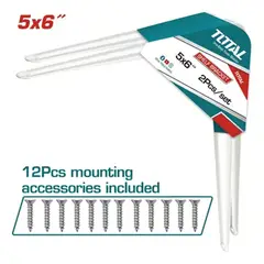 TOTAL TOOLS - Soporte Escuadra Para Repisa Estante 5x6 2 Unds Total