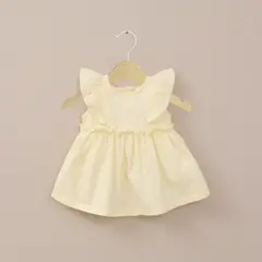 OPALINE - Vestido amarillo de bebé niña