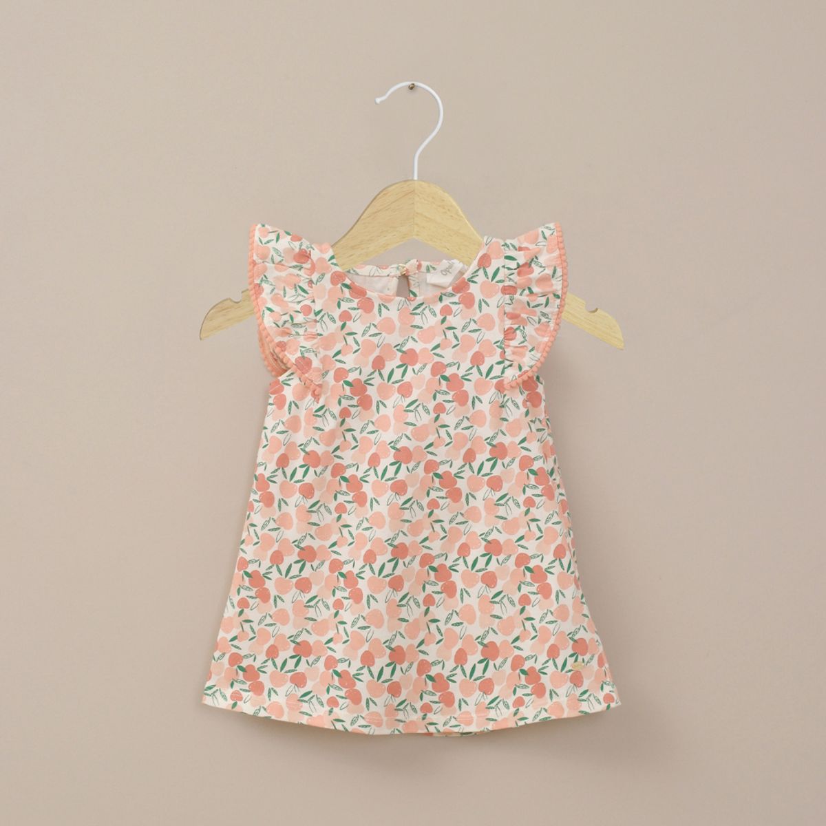 OPALINE - Vestido crema estampado de niña