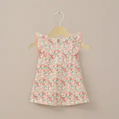 OPALINE - Vestido crema estampado de niña