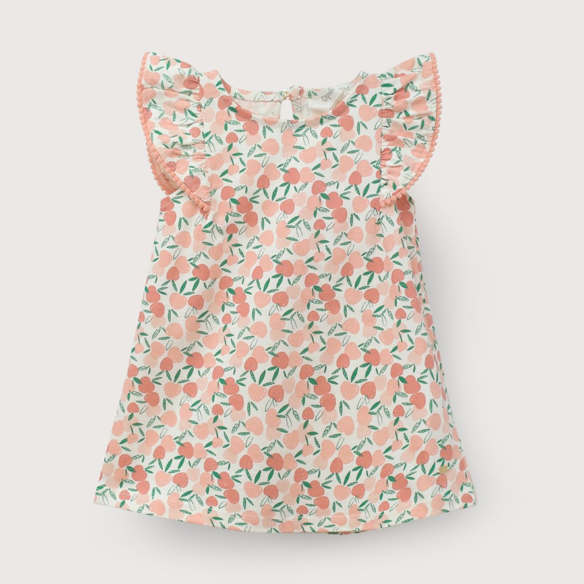 OPALINE - Vestido crema estampado de niña