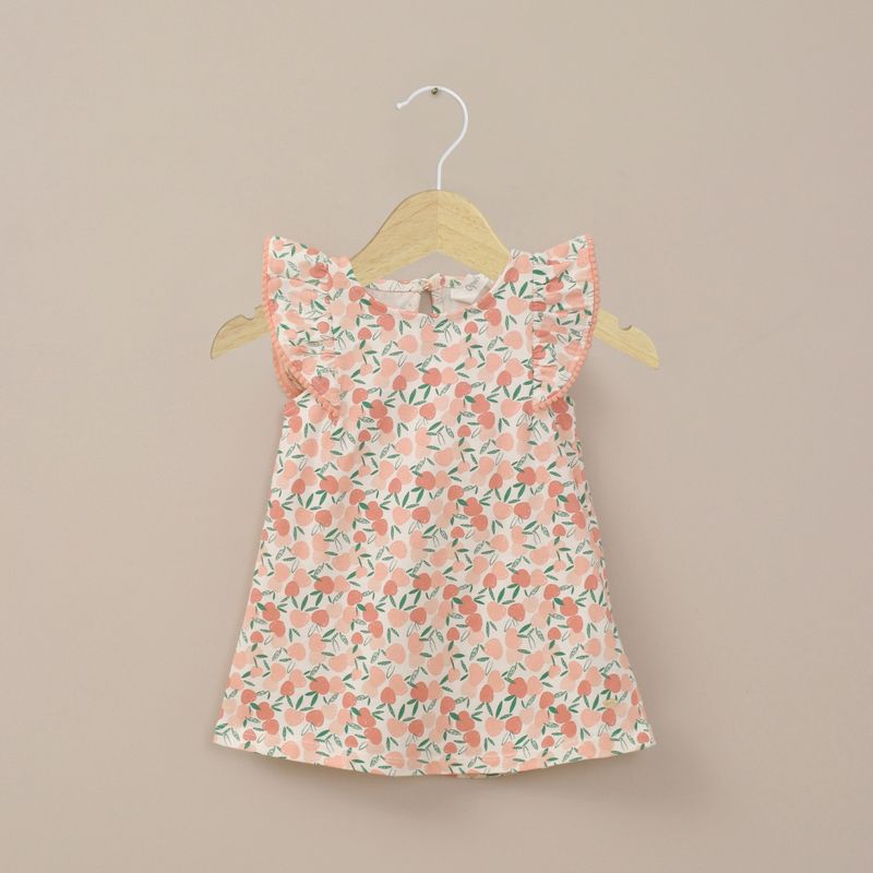 OPALINE - Vestido crema estampado de niña