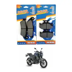 GENERICO - Pastillas Freno Delanteras Y Traseras Yamaha Fz25 - Fz25a