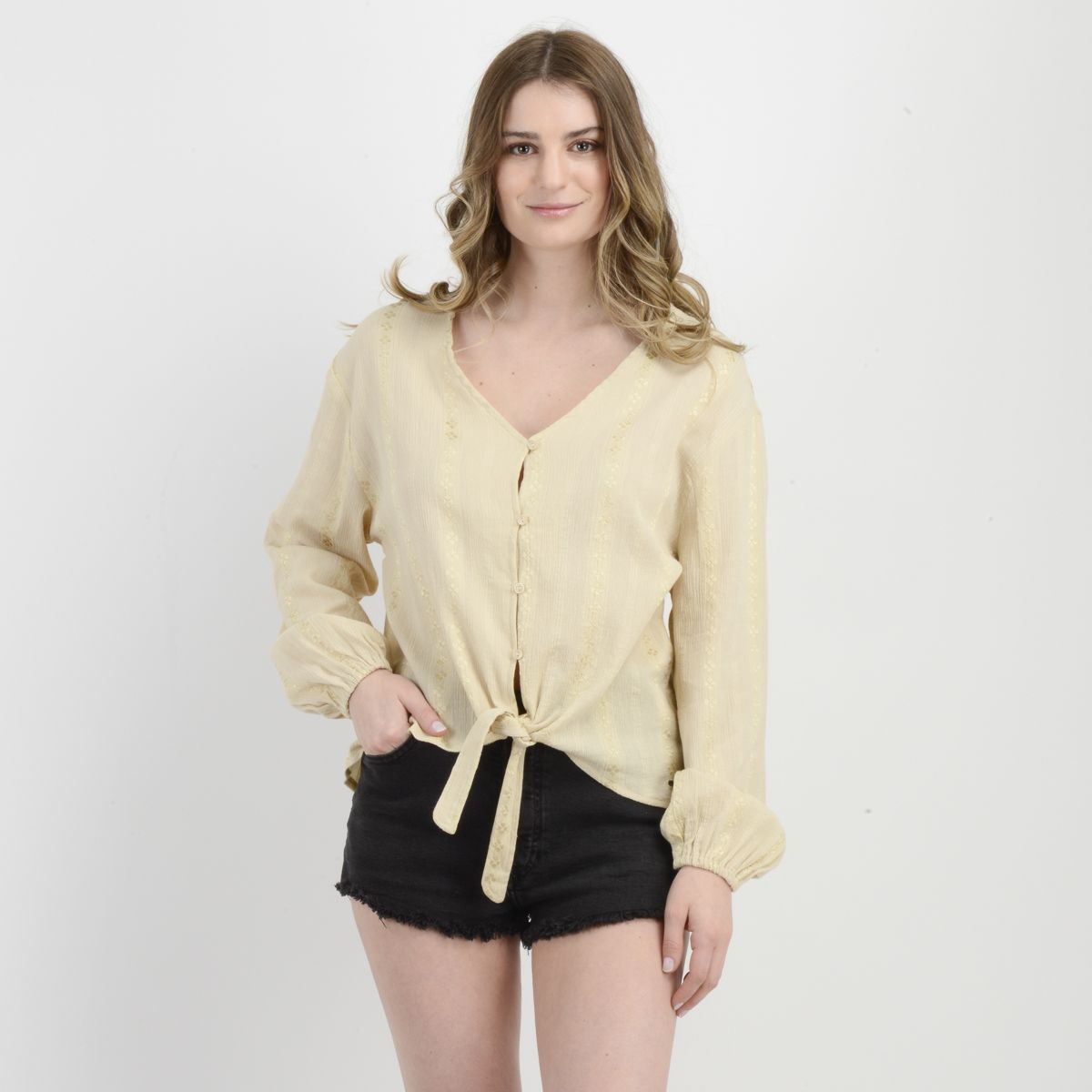 O'NEILL - BLUSA MANGA LARGA MARY BEIGE
