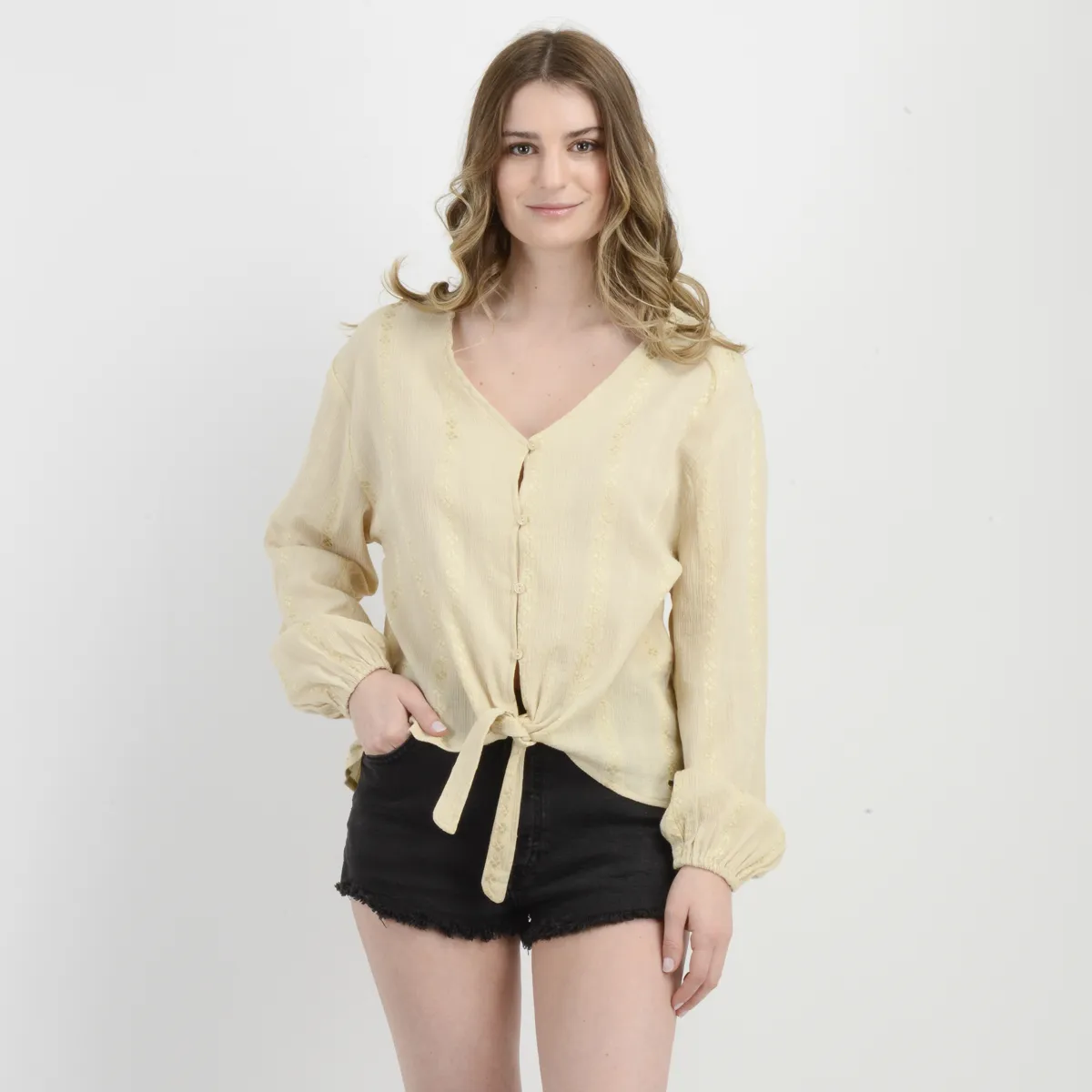 O'NEILL - BLUSA MANGA LARGA MARY BEIGE