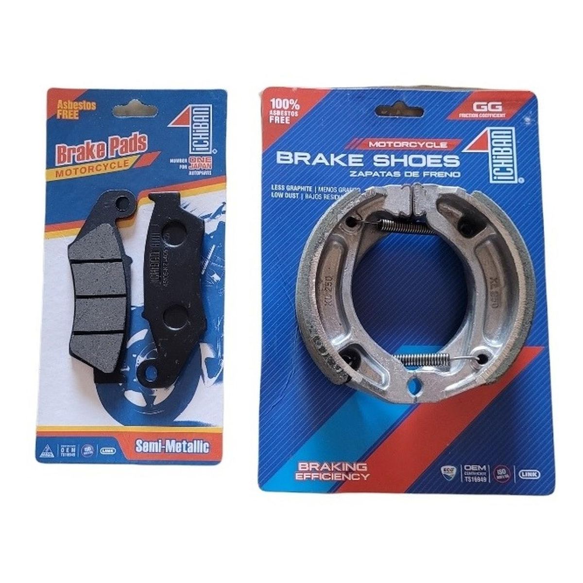 GENERICO - Pastillas Freno Delantera Y Balatas Honda Xr 125 / 150 / 190