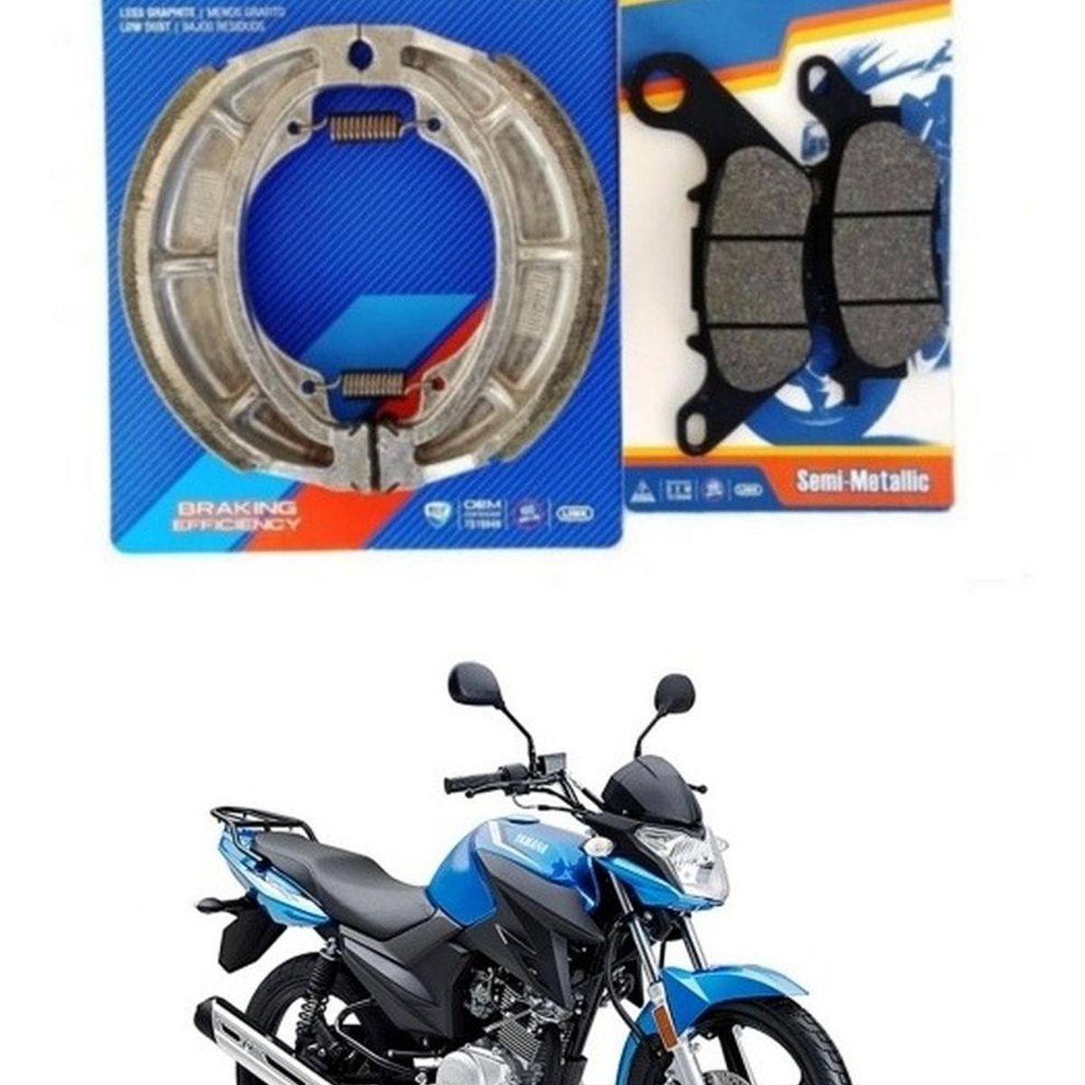 GENERICO - Pastillas Y Balatas Moto Yamaha Ybr 125 / Ybr 125z Japonesas