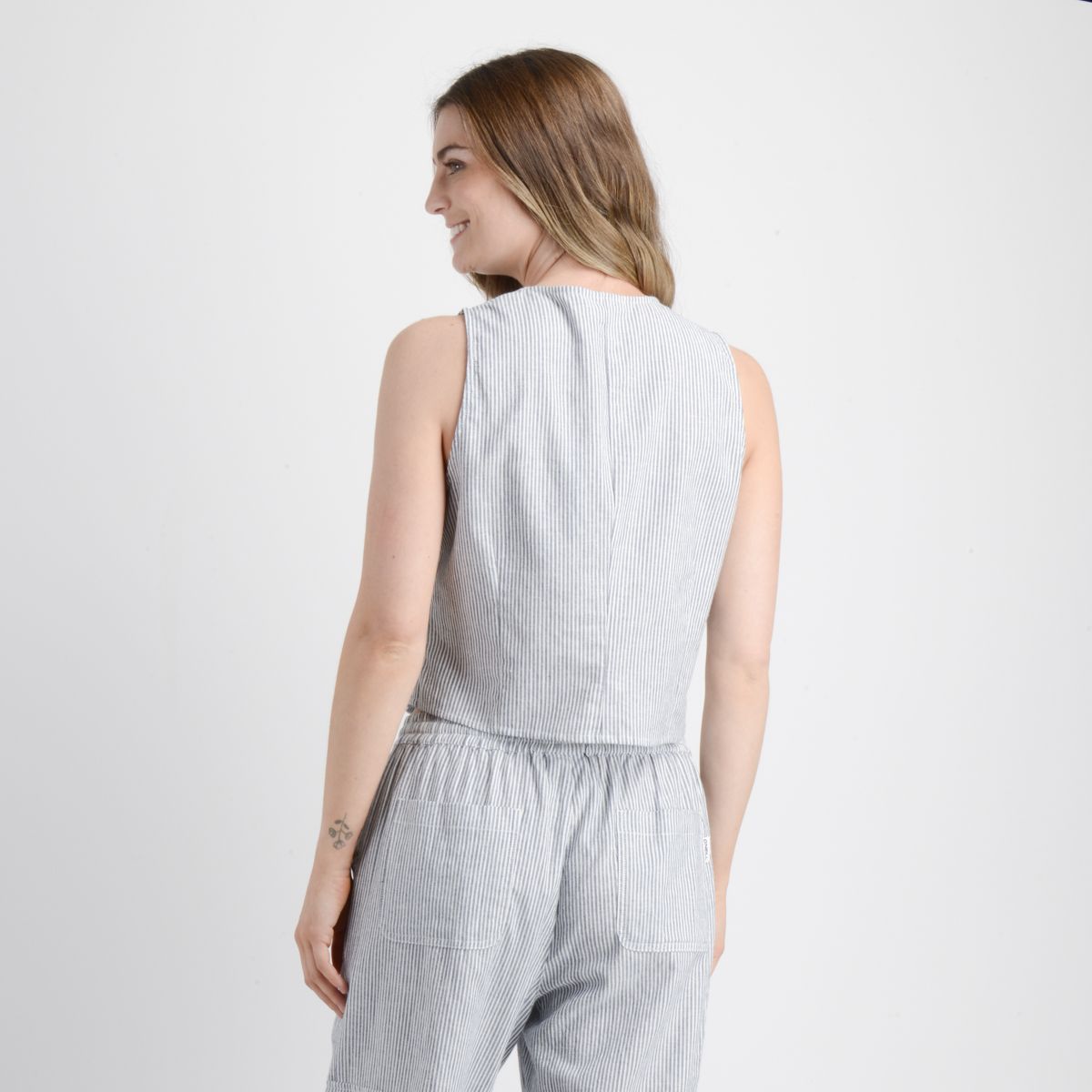 O'NEILL - BLUSA VEST RAYADA ALLY AZUL