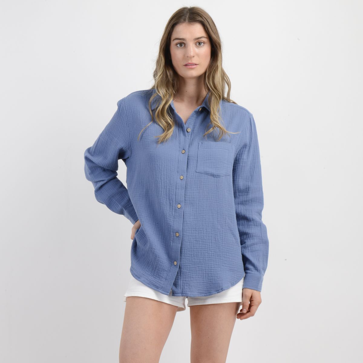 O'NEILL - BLUSA MANGA LARGA LENI AZUL