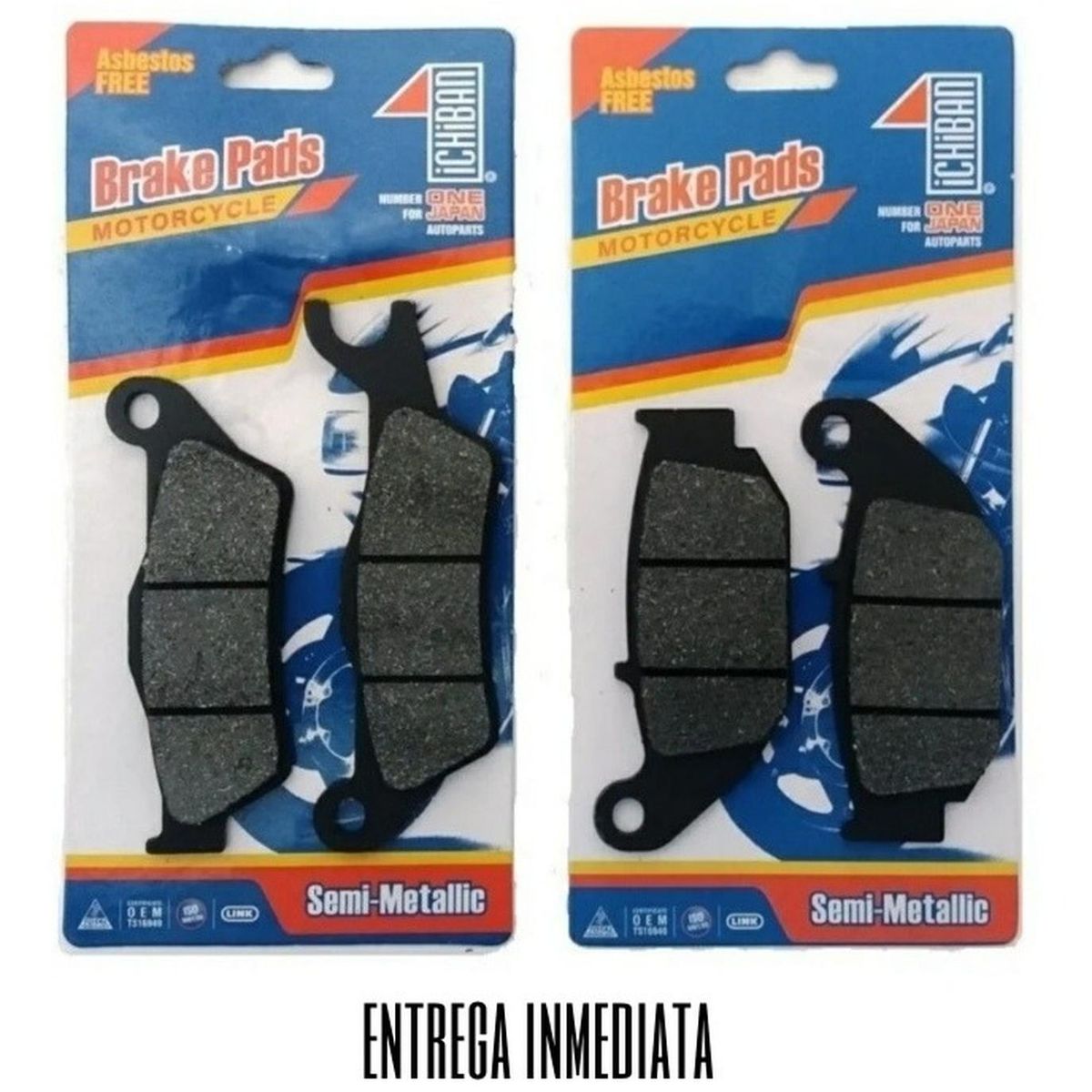 GENERICO - Pastillas Freno Del + Tras Moto Suzuki Gixxer 150 Antigua