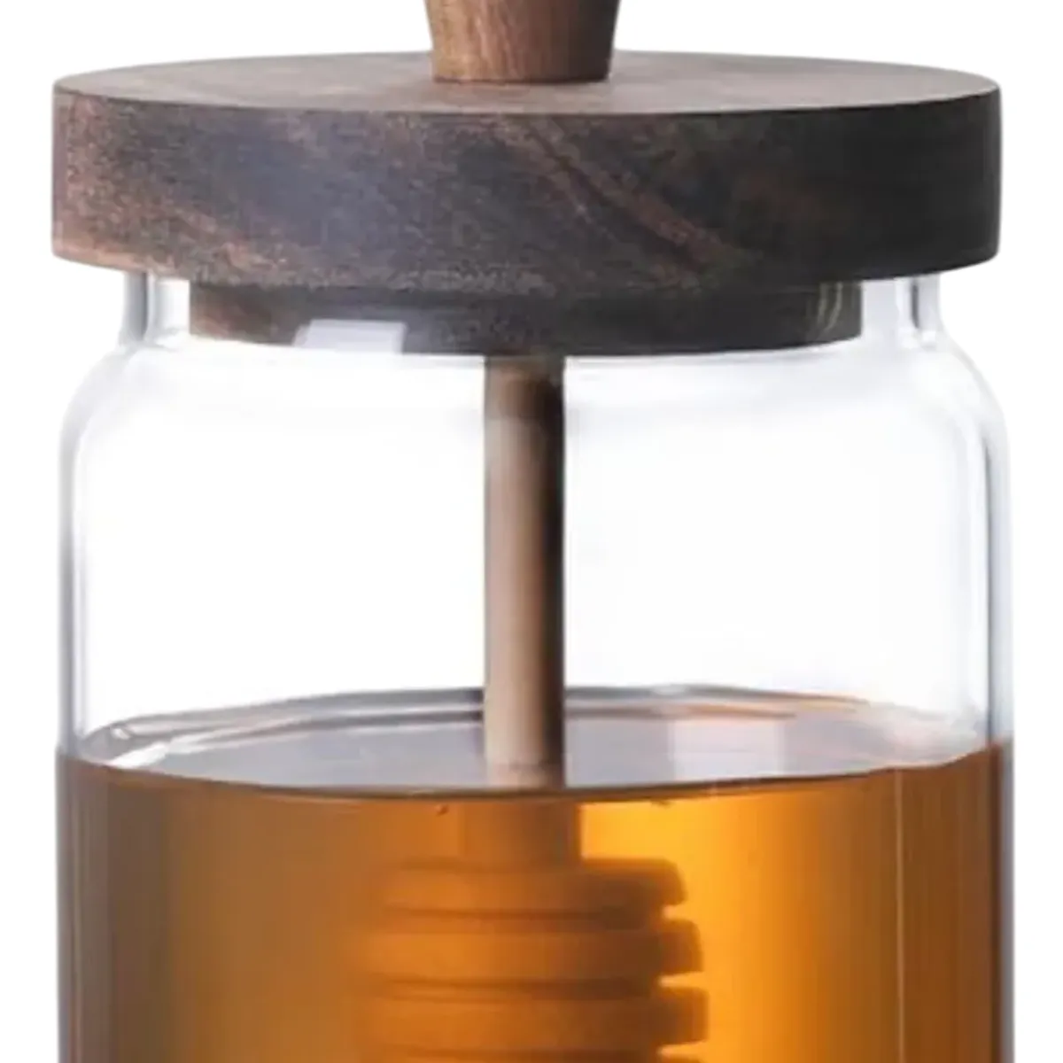 GENERICO - Frasco Para Miel Y Jarabe Madera Con Cuchara