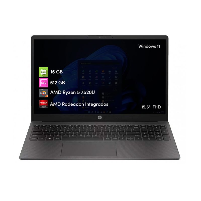 HP - Notebook HP Ryzen 5 16GB 512GB 15.6 FHD Win11