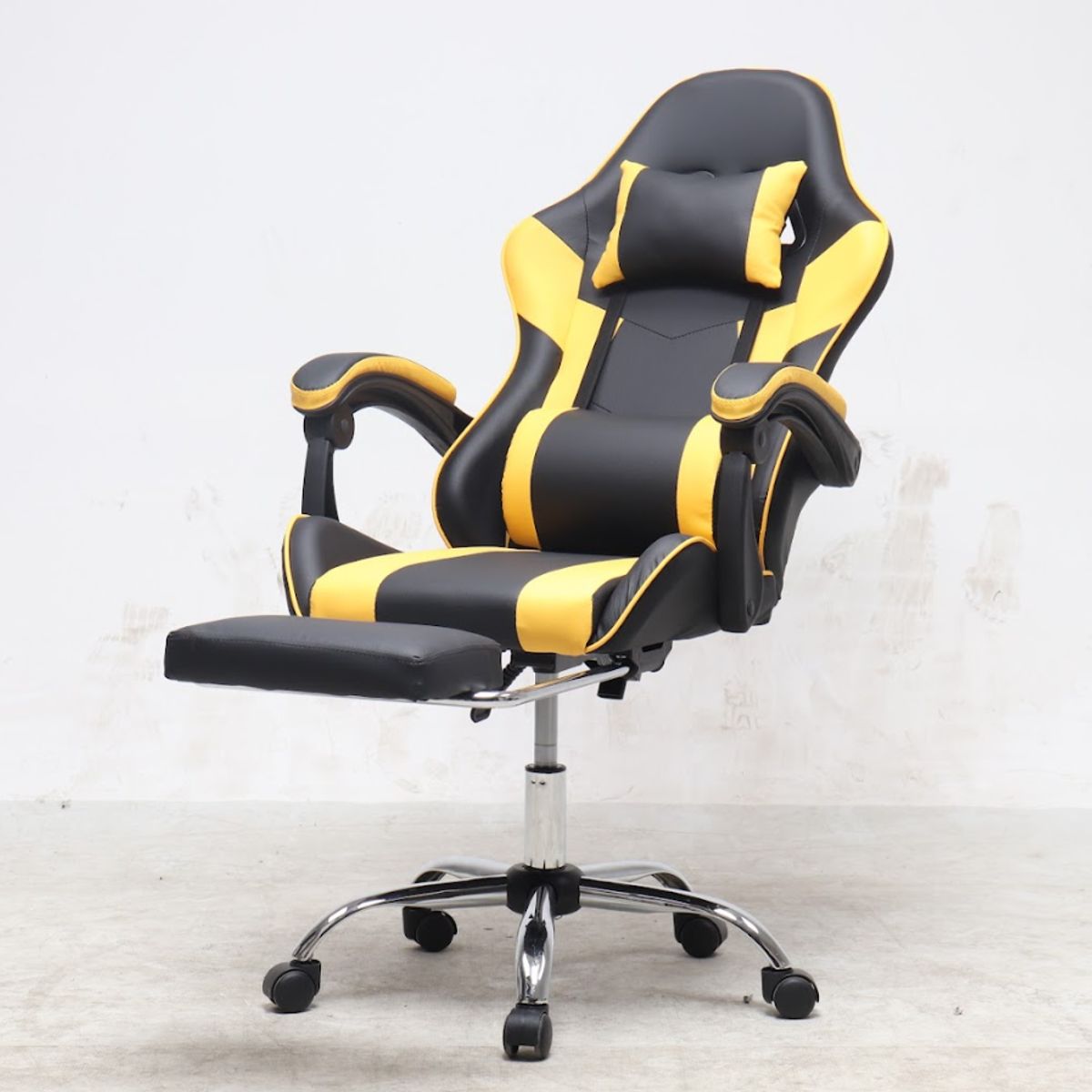 HOMEN - Silla Gamer Reclinable Home Office Amarillo