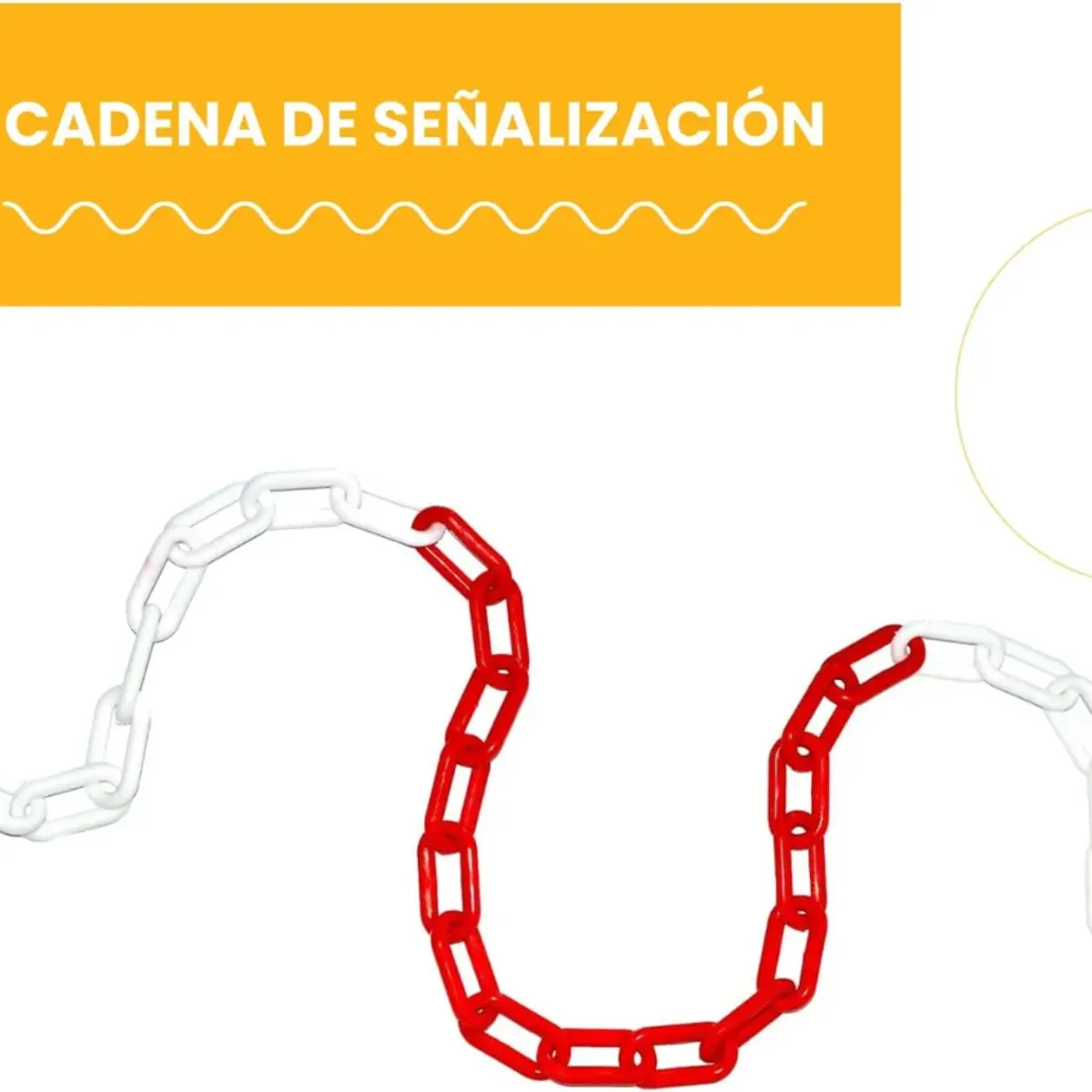 GENERICO - Cadena De Señalización Delimitadora Plástico