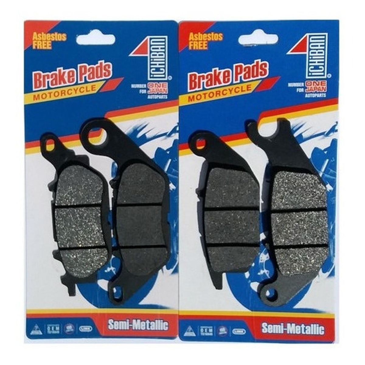 GENERICO - Pastillas De Freno Delanteras + Traseras Moto Yamaha R15 V2