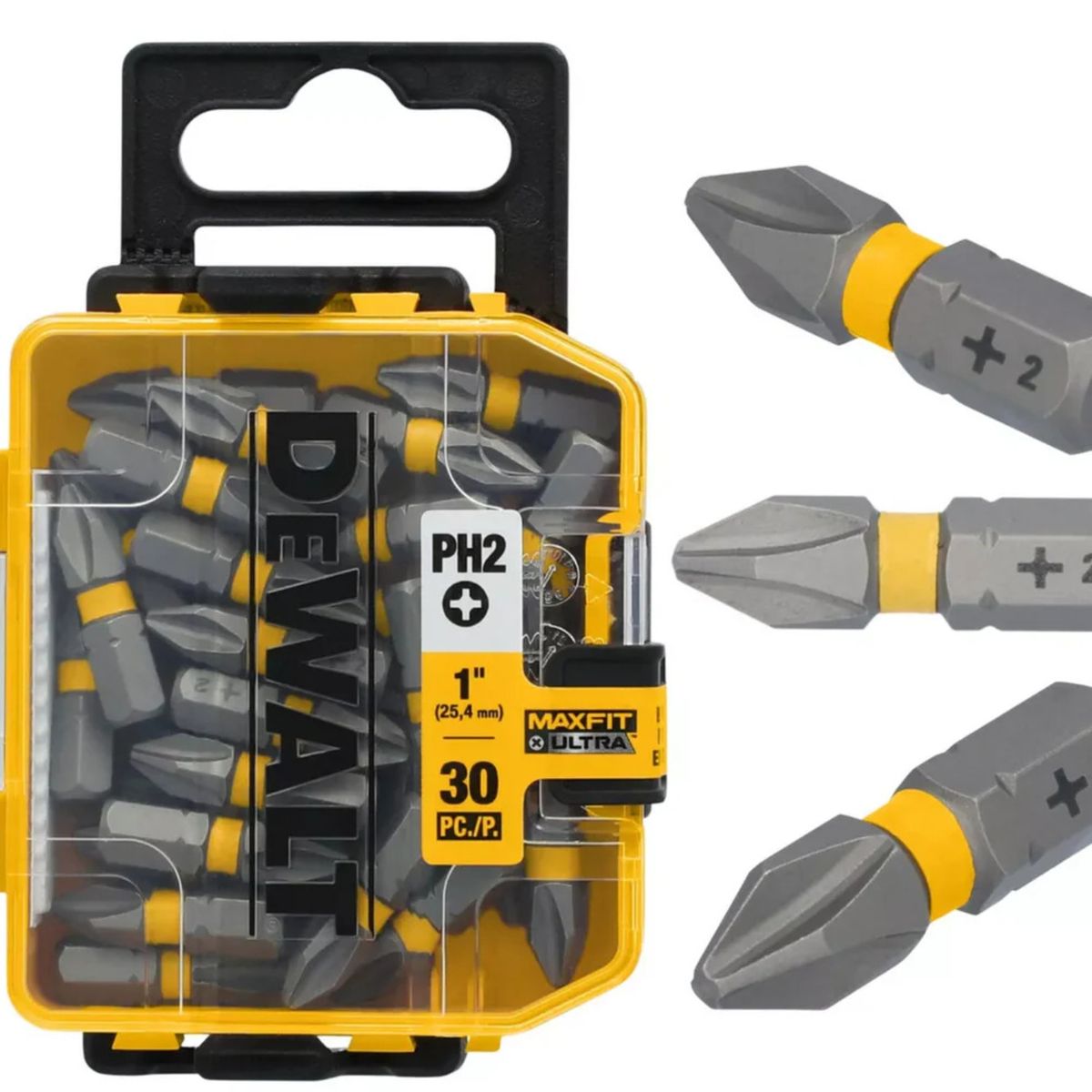DEWALT - Set 30 Puntas Phillips 1 N°2Maxfit Dewalt Dwa1ph2umf30